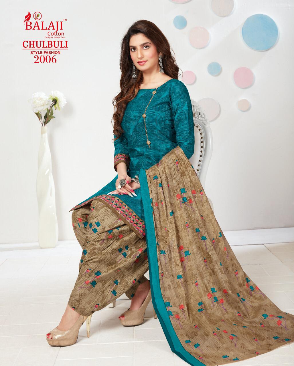Balaji Chulbuli 2 Pure Cotton Printed Designer casual Dress Material